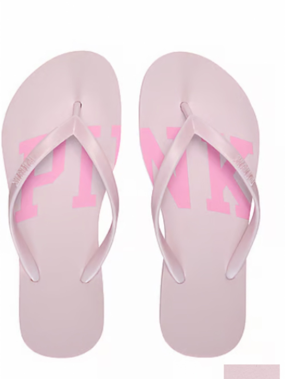 PINK Victoria's Secret Pale Pink Flip Flop Sandals with Pink Logo
